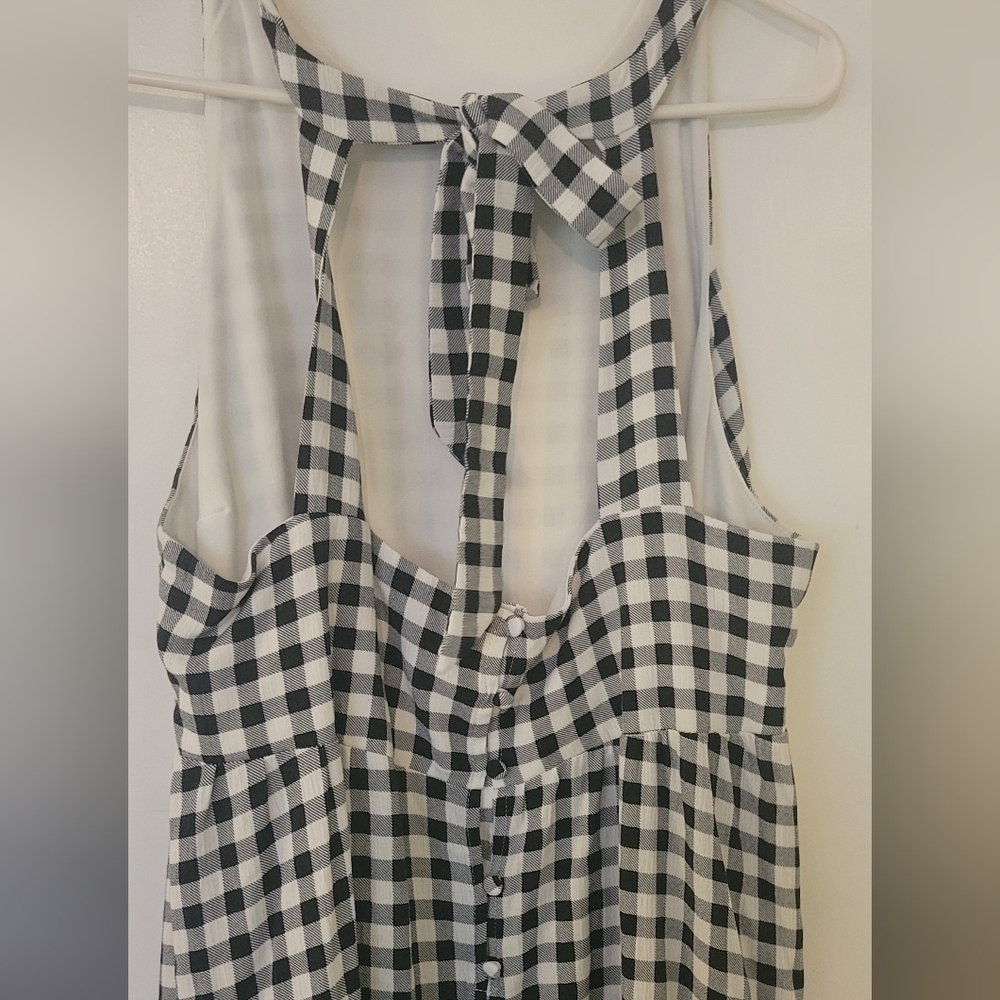 Torrid Tiered Black and White Gingham Maxi Dress 1 - Picture 2 of 3